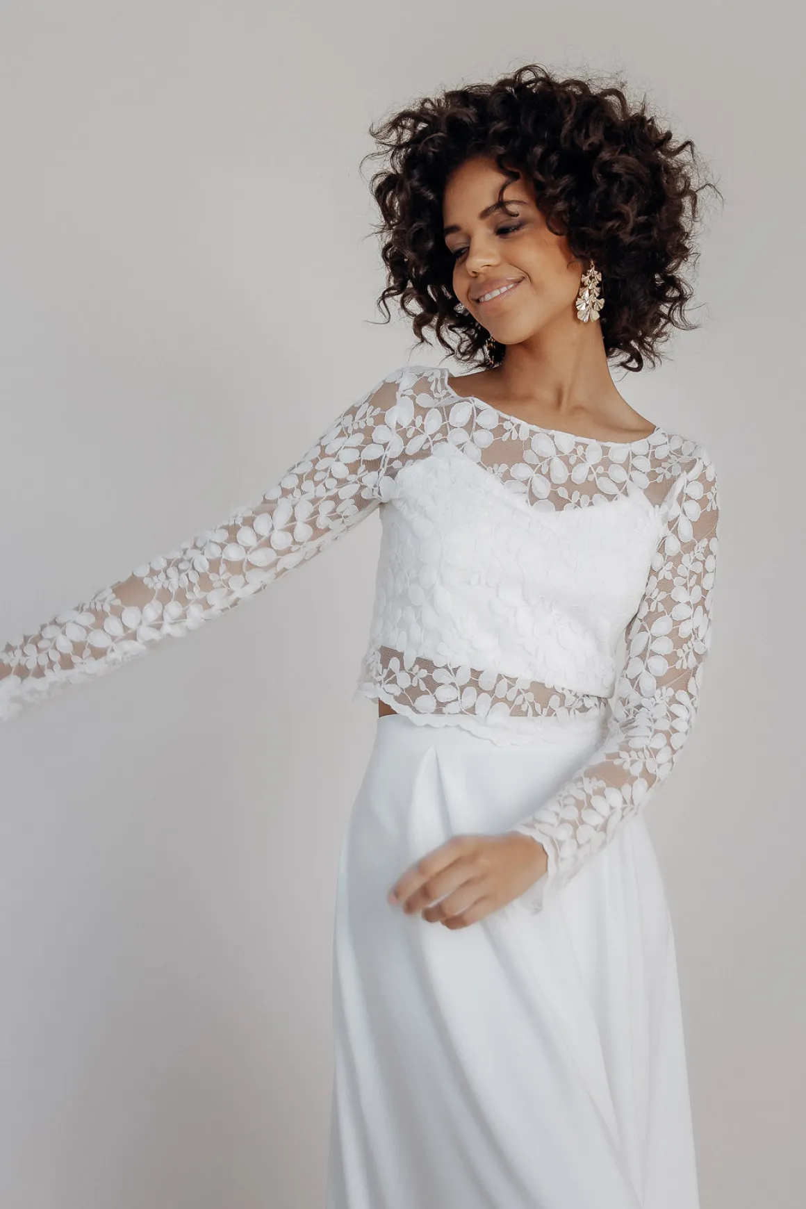 Spitzentop aus Botanik-Spitze für die Hochzeit – Norine noni
